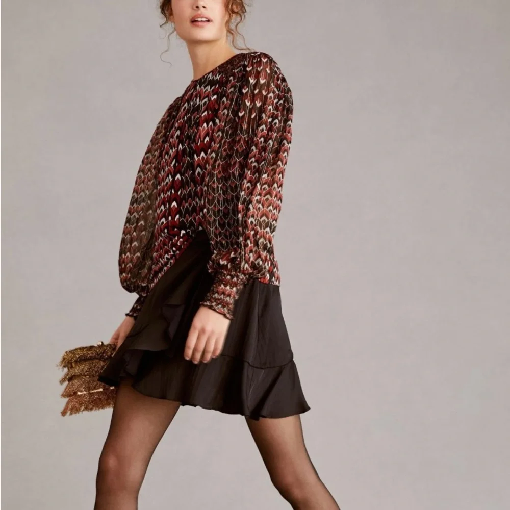 Anthropologie BL-NK sequin embellished blouse - Picture 3 of 5